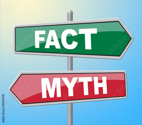 Fact Myth Signs Indicates The Facts And Untrue