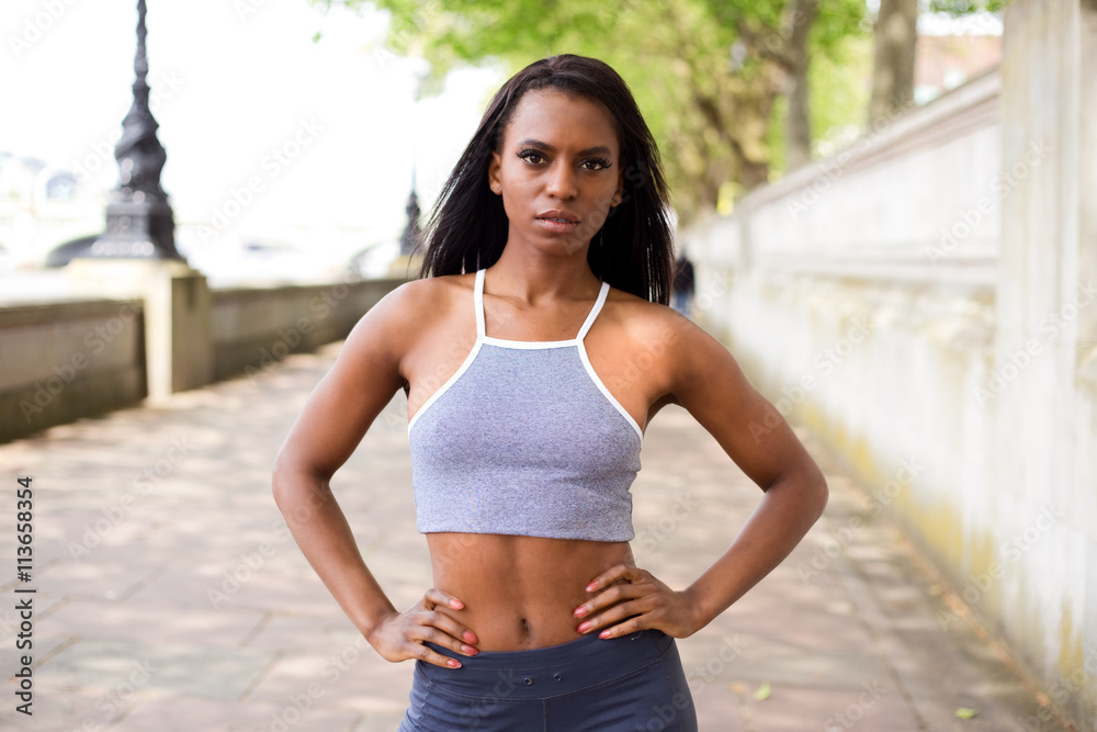 portrait of a fitness woman posing