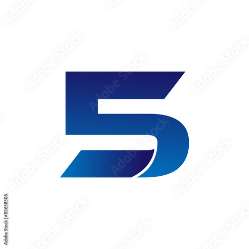 Simple Numbers Logo Vector Blue 5 Free Download Simple Numbers Logo Vector Blue 5 - GFXLoad
