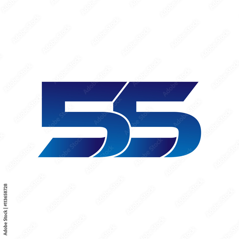 Simple numbers logo vector blue 100 stock vector adobe stock