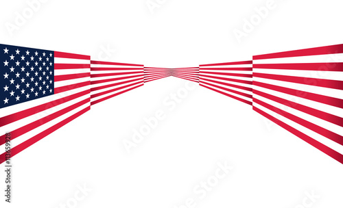 Vector - Abstract USA flag design on isolated background 