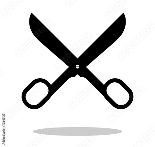 ..Scissors silhouette isolated on white background