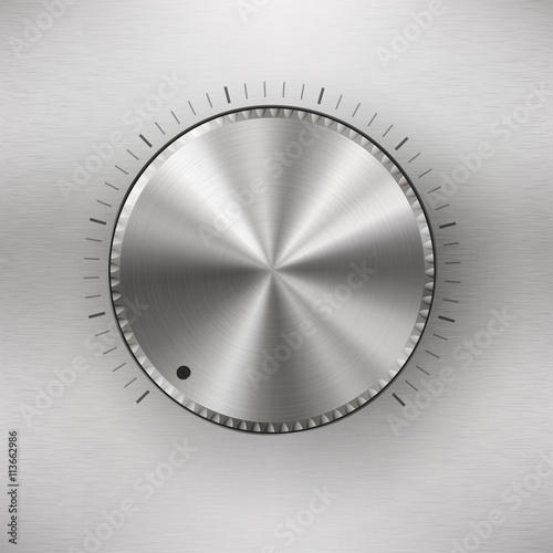 Volume Knob with Metal Texture