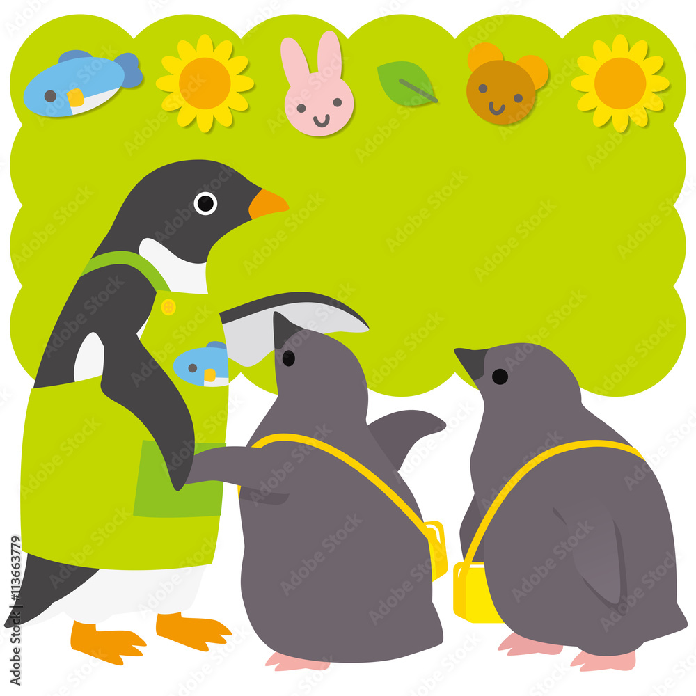 Obraz premium アデリーペンギン 保育園