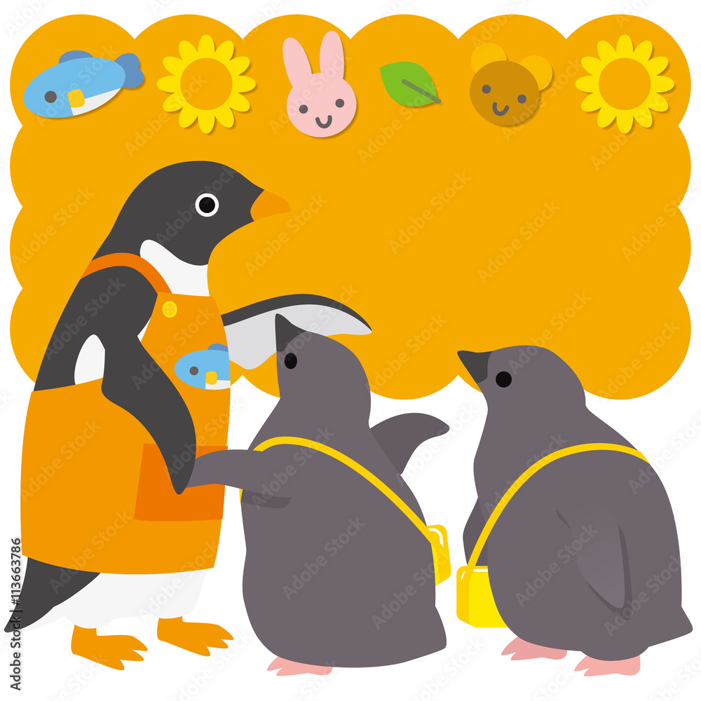 Obraz premium アデリーペンギン 保育園