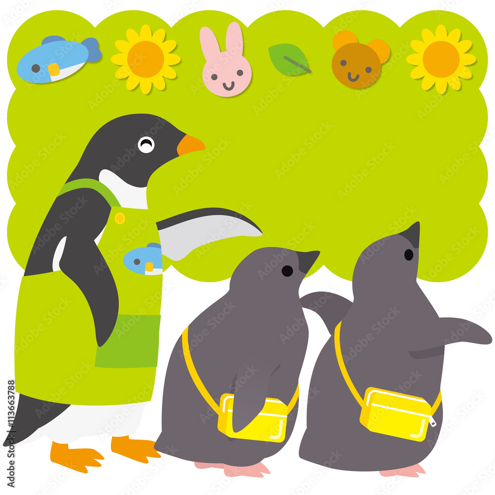 Naklejka premium アデリーペンギン 保育園