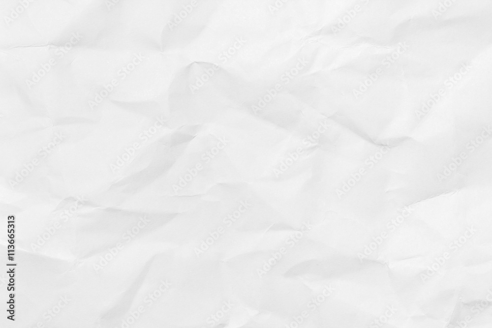 White paper sheet. Closeup crumpled white paper texture. Crumpled white paper background with copy space for text or image. White paper sheet. Closeup crumpled white paper texture. Crumpled white paper background with copy space for text or image.