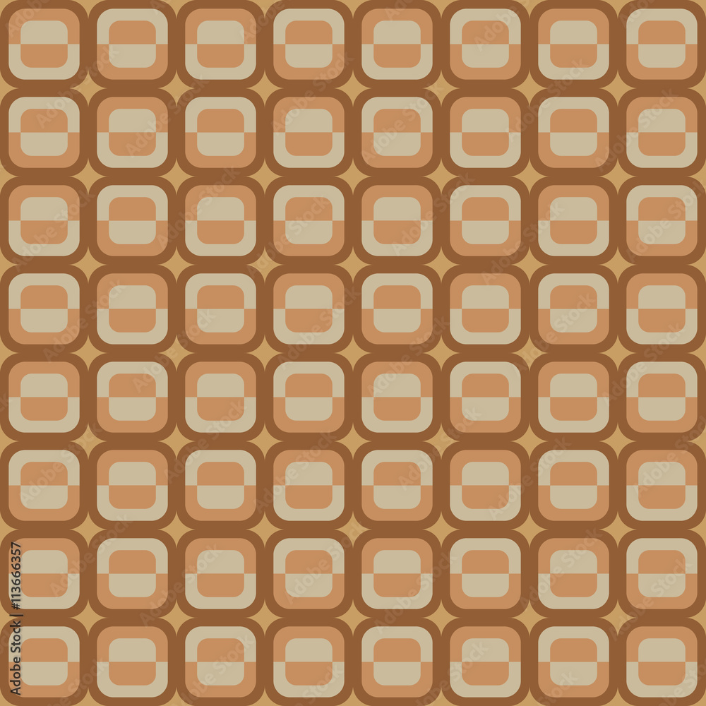 Fototapeta premium Geometric pattern with brown squares 