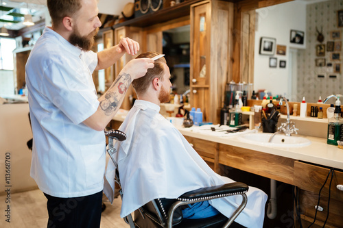 Combing of hair and styling