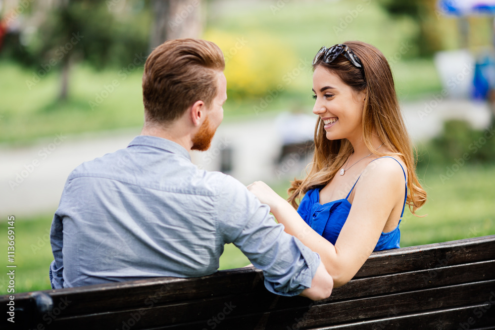 Romantic couple in love