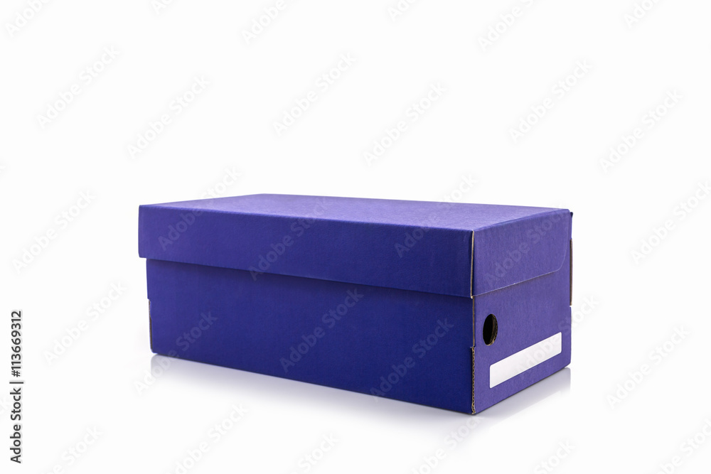 Blue shoe box with clipping path.