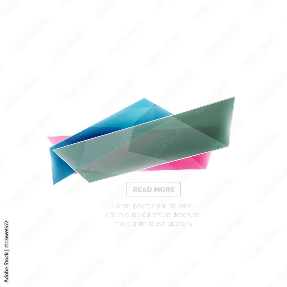 Vector geometric shape ad promo banner