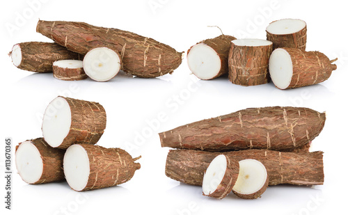 Cassava isolated on a white background