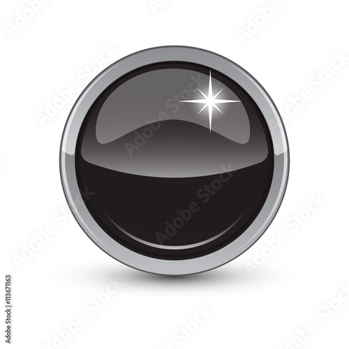 Free Download black button with metallic elements - GFXLoad