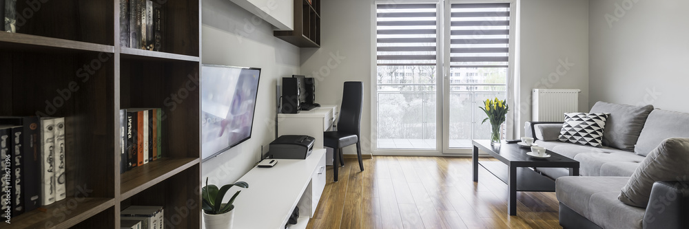 Fotografie Modern living-room, panorama