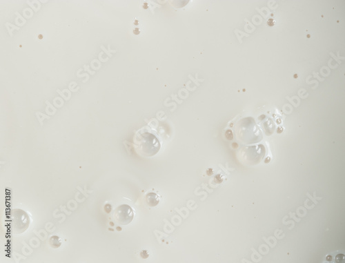 White Milk Texture with bubbles