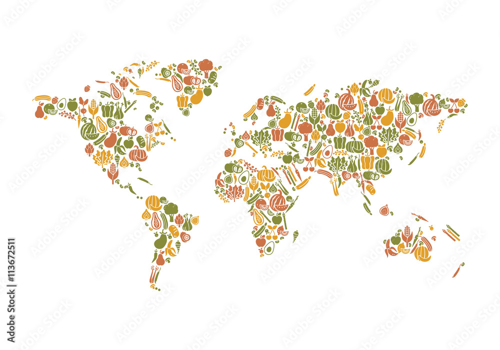 Obraz premium Food map