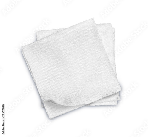 Cotton bandage on white background