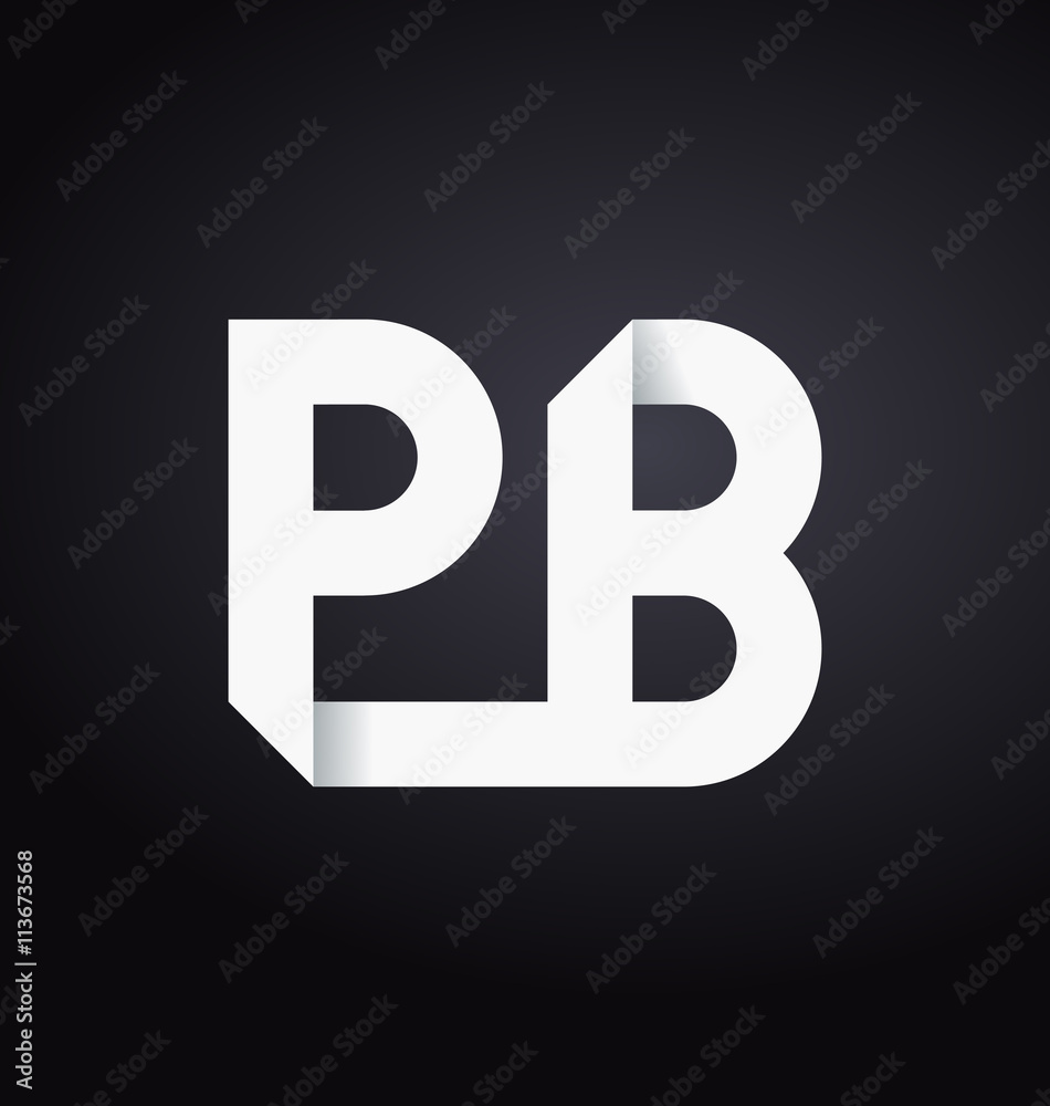 PB Two letter composition for initial, logo or signature. PB Two letter composition for initial, logo or signature.