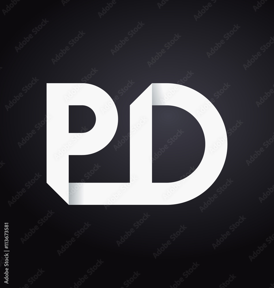 PD Two letter composition for initial, logo or signature. PD Two letter composition for initial, logo or signature.