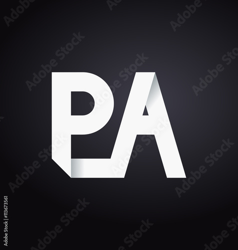 PA Two letter composition for initial, logo or signature.