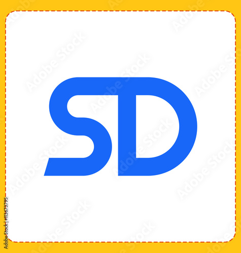 Free Download SD Two letter composition for initial, logo or signature. - GFXLoad