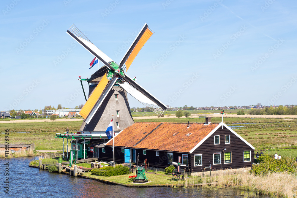 Holland, Zaanse Schans, Windmühle