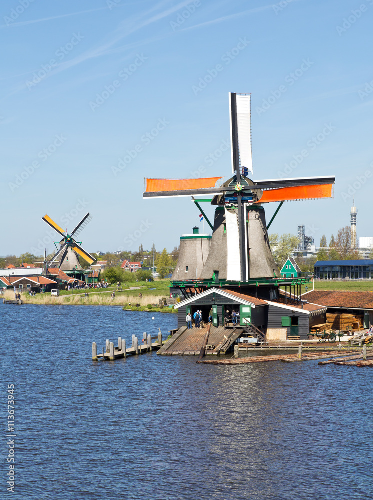 Holland, Zaanse Schans, Windmühle