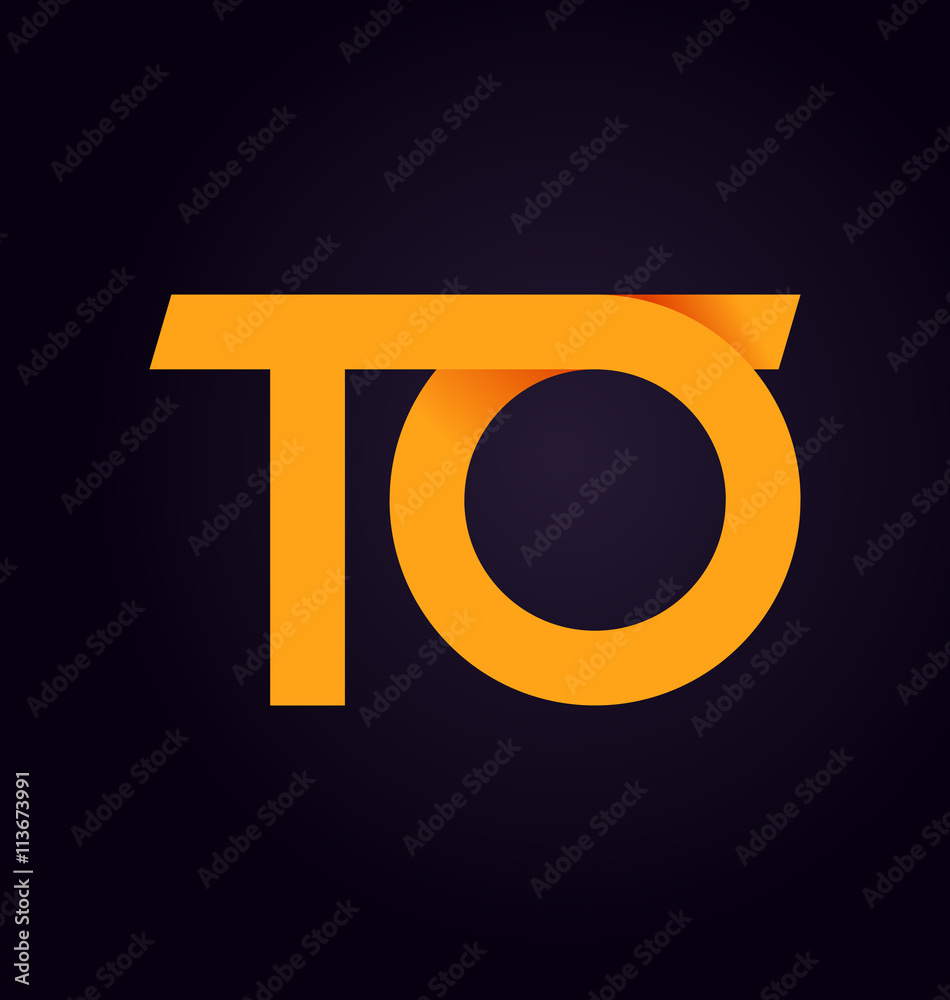 TO Two letter composition for initial, logo or signature.
