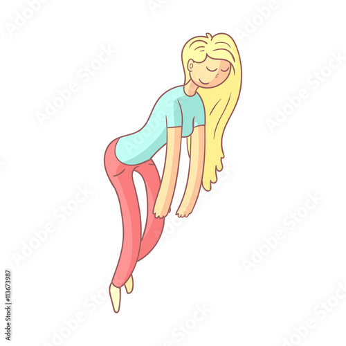 Girl Sleepwalking Smiling