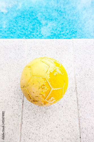 old yellow ball