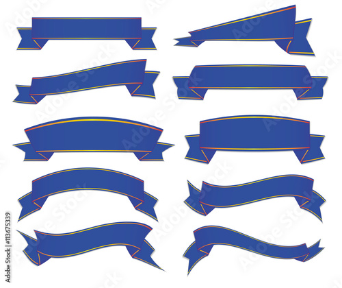 blue ribbons set