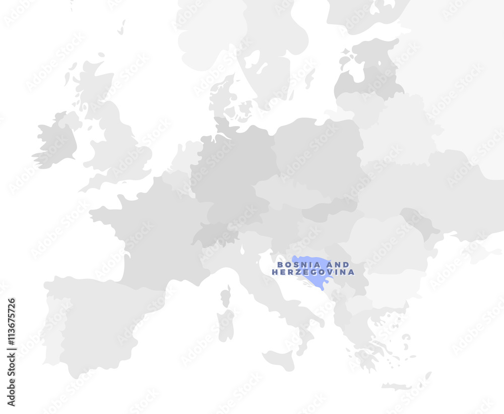 Naklejka Mapa lokalizacyjna Bośni i Hercegowiny