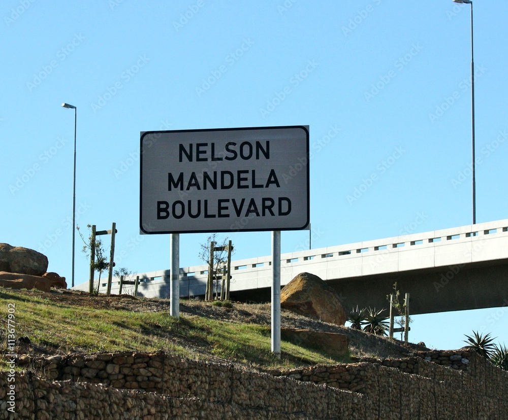 Nelson Mandela Boulevard sign, Cape Town