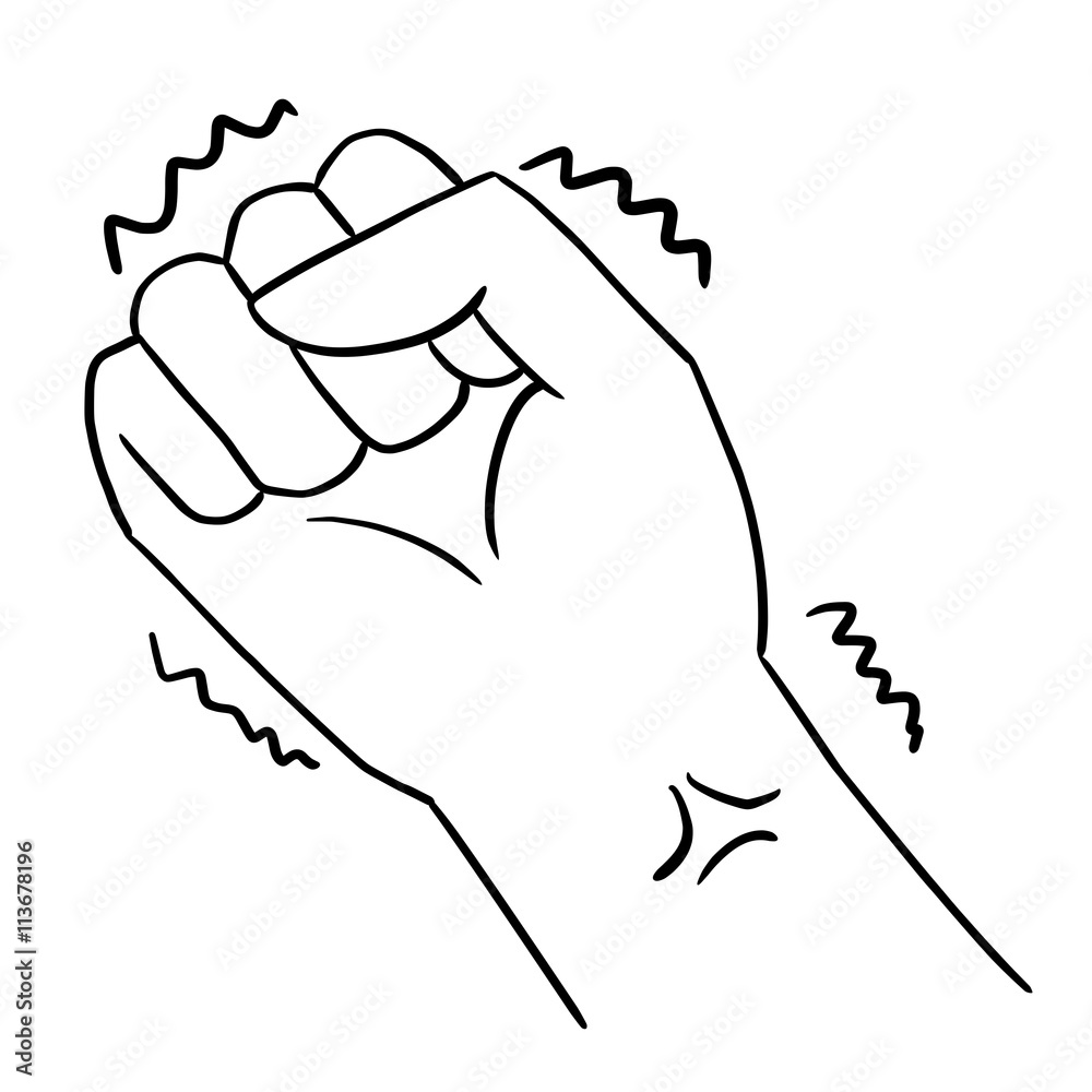Fototapeta premium drawing line art hand sign