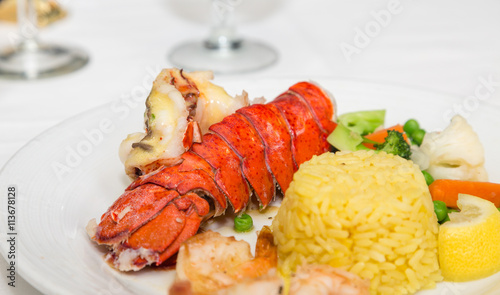 Succulent Lobster with Rice and Shrimp
