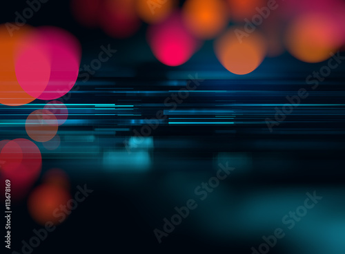 Fototapeta Naklejka Na Ścianę i Meble -  blue geometric  shape abstract technology background