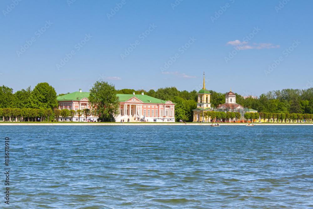 View of the Kuskovo estate from the opposite shore of the lake
