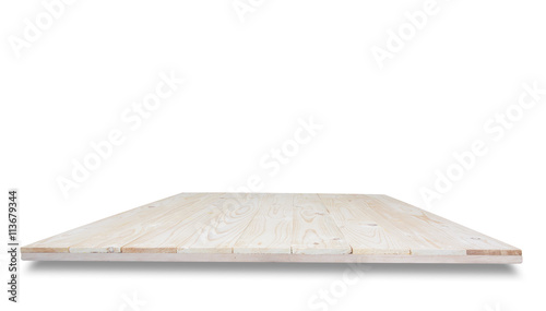 empty wooden table top isolated