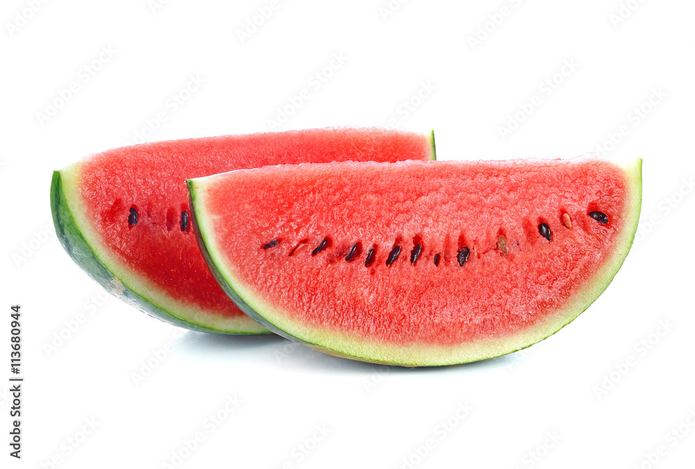Sliced ripe watermelon isolated on white background Sliced ripe watermelon isolated on white background