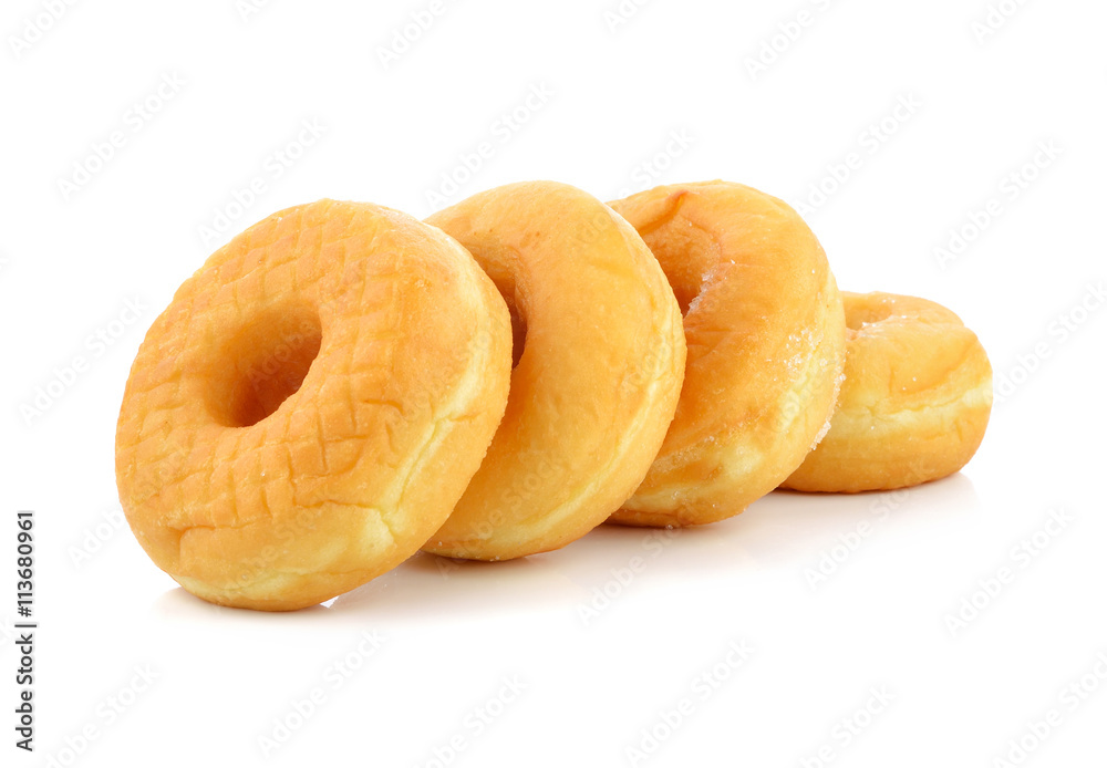 Sugary donut isolated on a white background