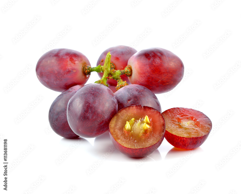 grapes isolated on over white background