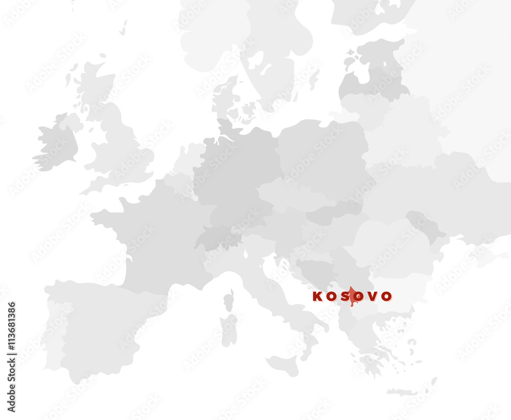 Republic of Kosovo Location Map