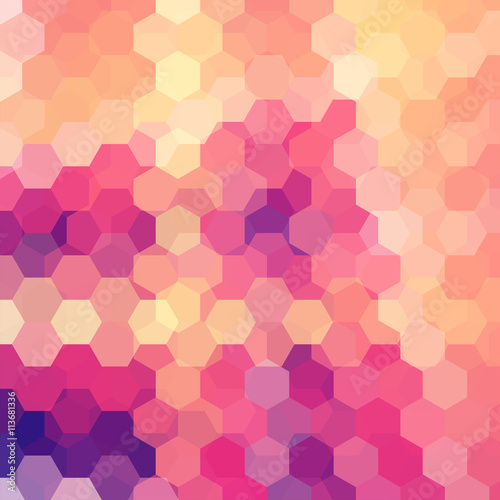 abstract background with orange hexagons