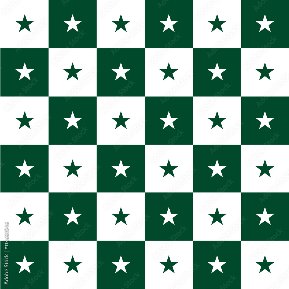 Star Green White Chess Board Background Vector Illustration Star Green White Chess Board Background Vector Illustration
