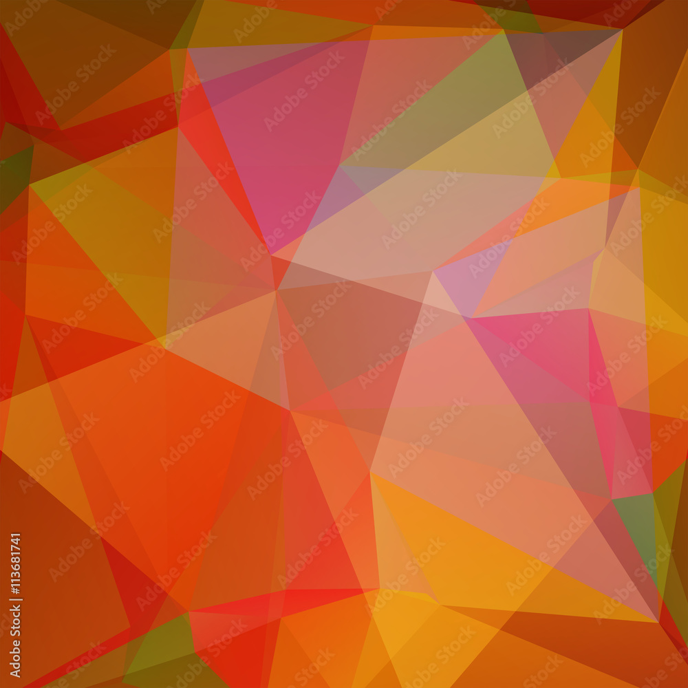 Obraz premium abstract background consisting of red, orange, brown triangles