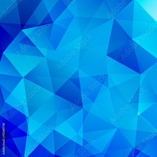 abstract background consisting of blue triangles © tashechka