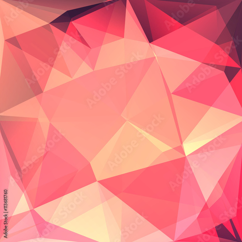 abstract background consisting of pink, orange triangles