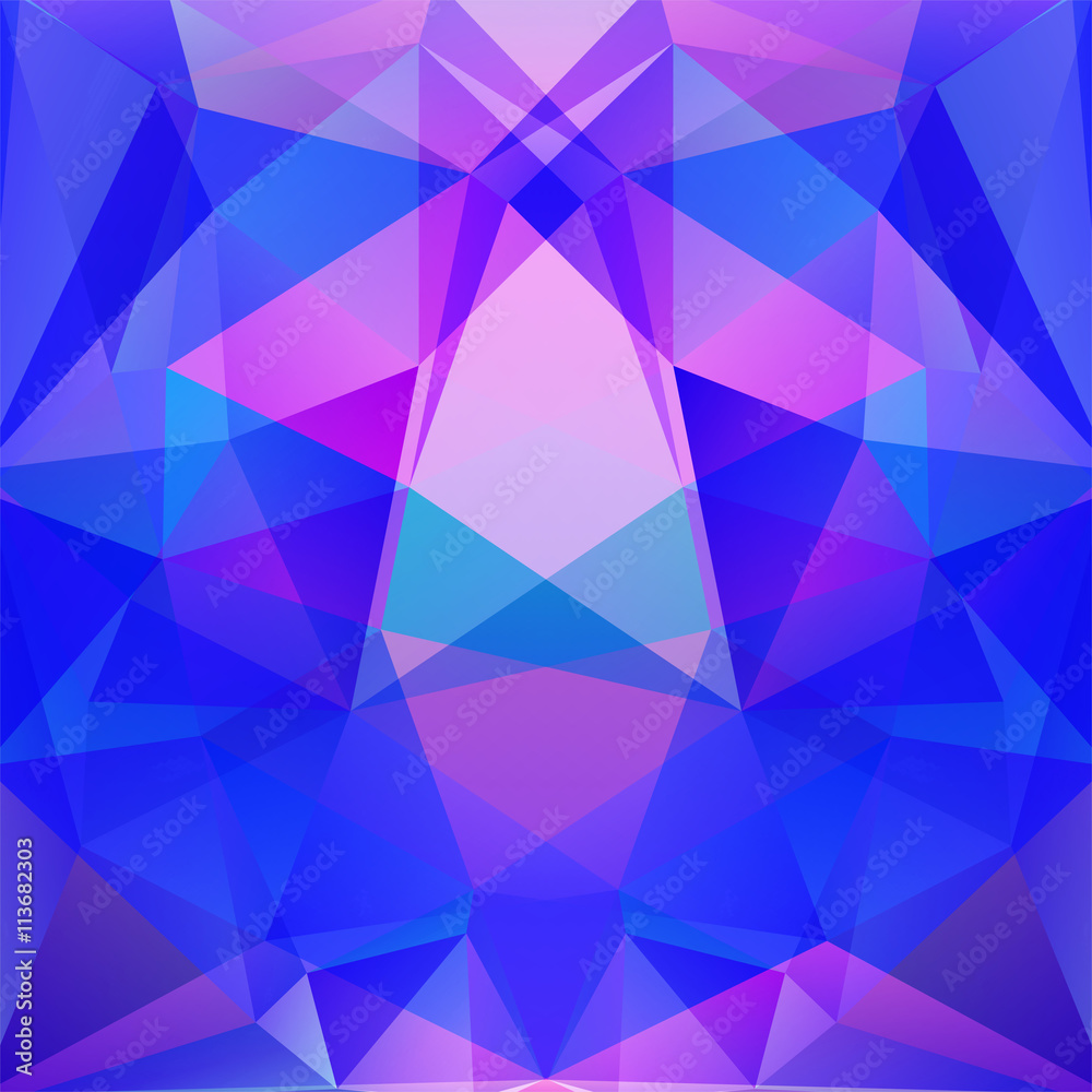 Fototapeta premium abstract background consisting of blue, pink triangles