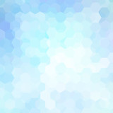 abstract background consisting of blue, white hexagons